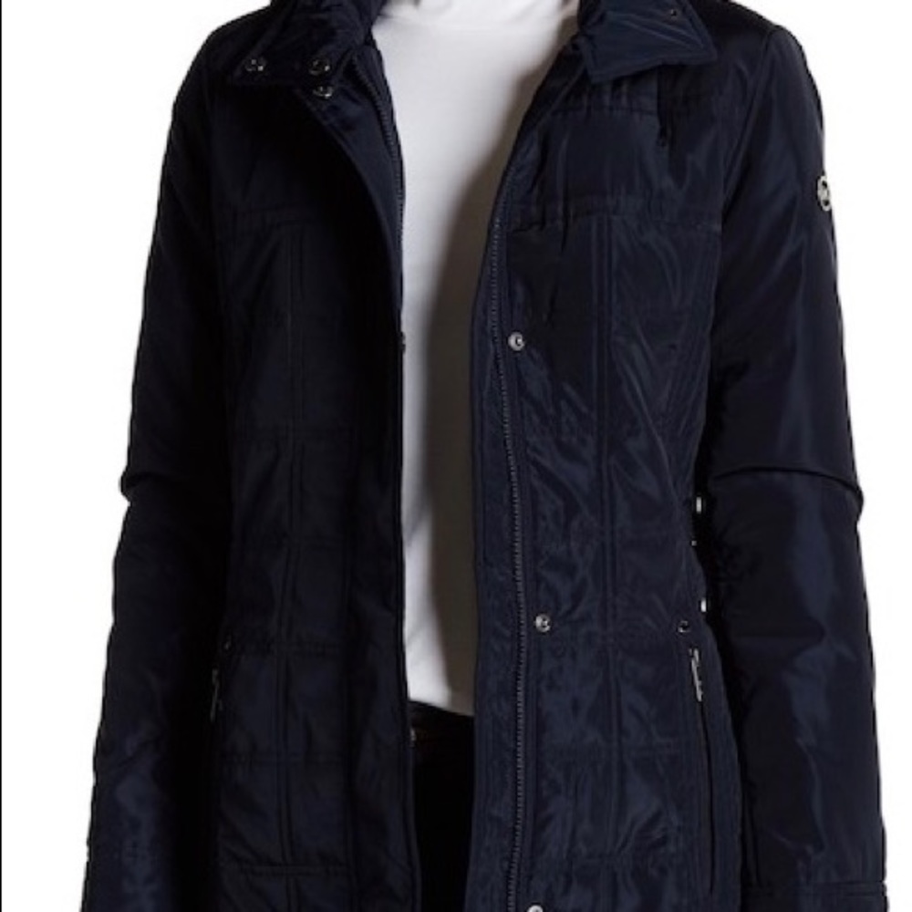 MICHAELMichael Kors Mid Length Belted Quilt Jacket